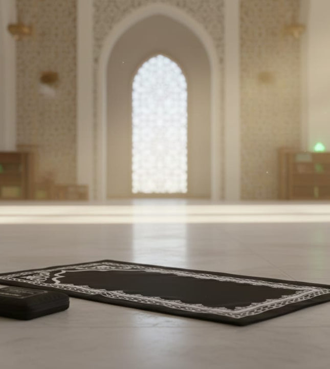 44 x 27 - Travel Prayer Mat - Grey - 90 Grams - Non Woven